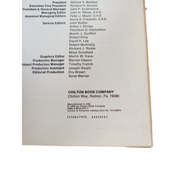 1979 Chilton's Auto Repair Manual covers 1972-1979 American AMC Chrysler Ford GM - Picture 8 of 12